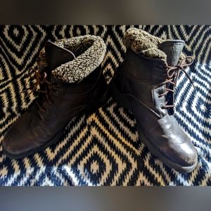 Vintage 90s Canadian Toe Warmers Leather Combat Boots Size 11